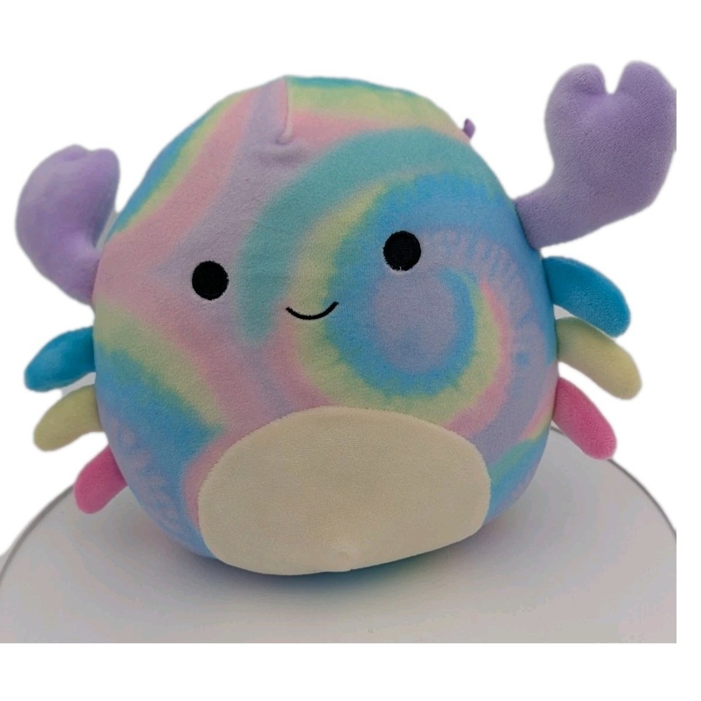 Squishmallows 8" Tie-Dye Crab Plush Pastel Claws Kellytoy Soft Stuffed Animal EU